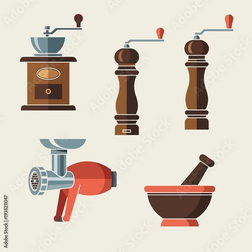 Kitchen Grinders and Mortar