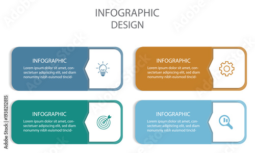 Business infographics template.  Can be used for workflow layout, diagram, annual report, web design.