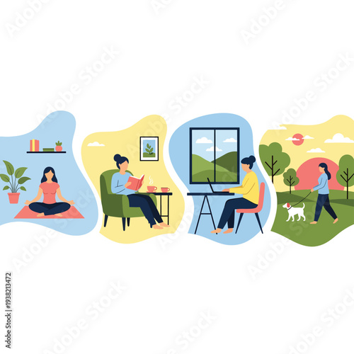 People Relaxing and Creating