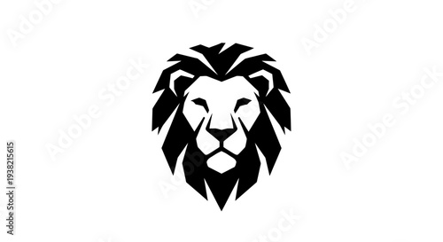Black lion head logo illustration.