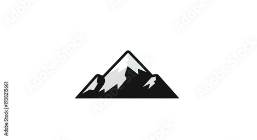 Black Mountain Silhouette Simple Design.