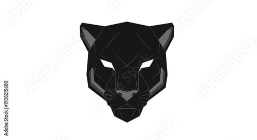 Black Panther Head Closeup Illustration.