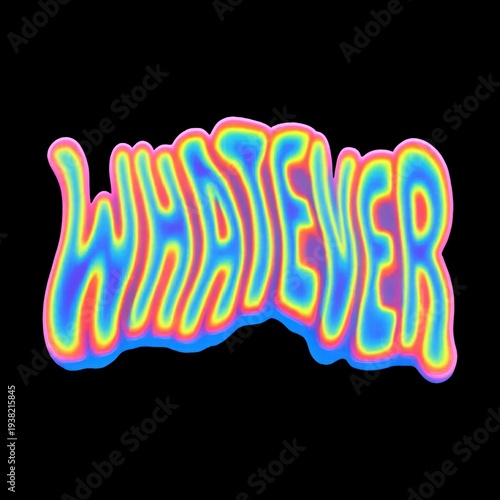 Psychedelic vibrant text art