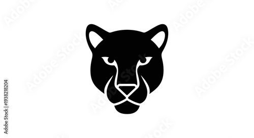 Black Panther Head Logo Illustration Design.