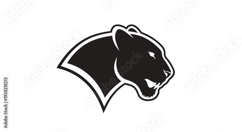 Black Panther Head Logo Profile.