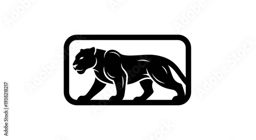 Black Panther Silhouette Graphic Illustration Design.