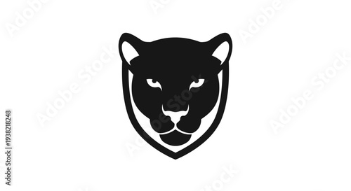 Black Panther Head Logo Illustration Design.