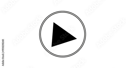 Black play button icon design.