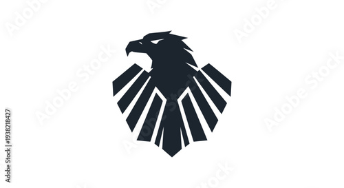Black silhouette of an eagle head.