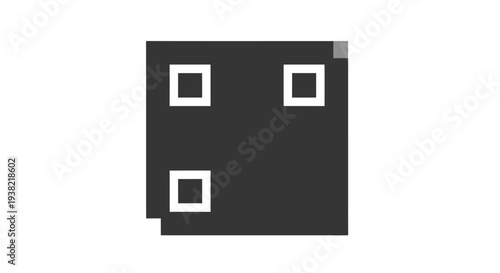 Black Square with White Squares Design.