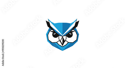 Blue Owl Logo Design Illustration.