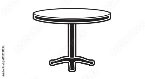 Simple Round Table Furniture Piece.