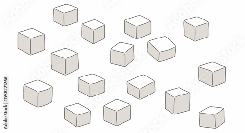 Collection of small cube objects.