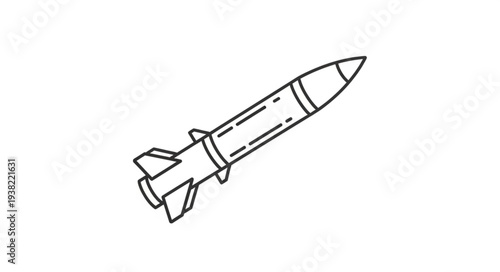 Simple Black and White Missile.