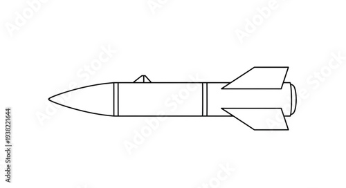 Simple Black and White Missile.