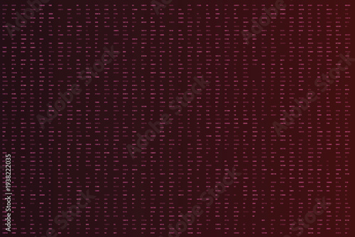 A deep red and dark black gradient illuminates a mesmerizing pattern of binary code numbers