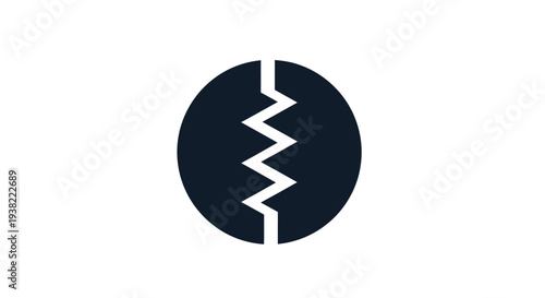 Broken Circle Graphic Design Element.