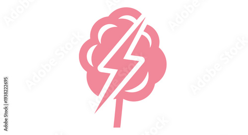Brain with lightning bolt symbol inside.