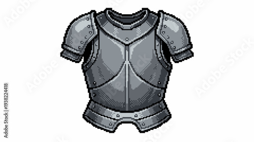 Detailed Illustration of Medieval Knight Armor Chest Plate.