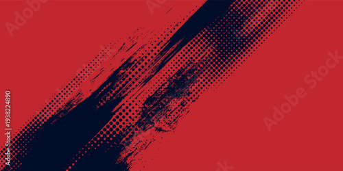 Black and red abstract grunge background with halftone style modern arts sport background abstract