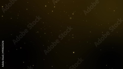 Golden dust particles falling slowly, slow motion golden dust particles on dark background 4K intricate motion creating elegant seamless animation luxurious visuals
