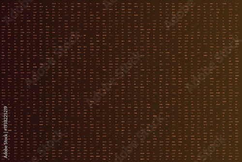 A dynamic grid of glowing binary code and decimal numbers on a warm gradient