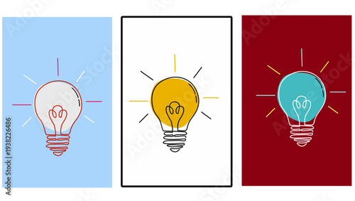 Inspiration illustration bulb simple lamp sketch 