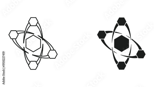 Atom Structure Science Technology Vector