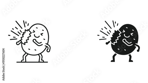 Potato Character Impact Shock