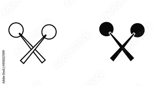 Drumsticks crossed music beat rhythm percussion