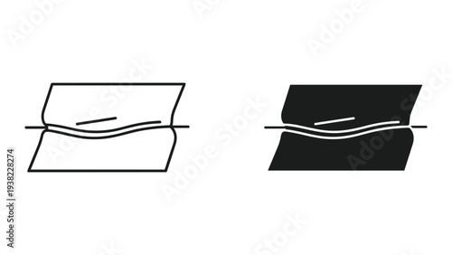 Bend Fold Elasticity Physics Concept