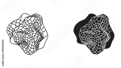Abstract Netting Form Geometric Design Concept