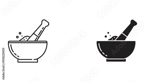 Mortar Pestle Grinding Herbs Pharmacy Medicine Science