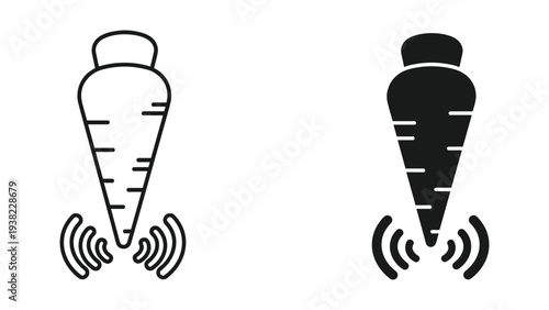 Carrot Signal Icon Data Transmission Concept