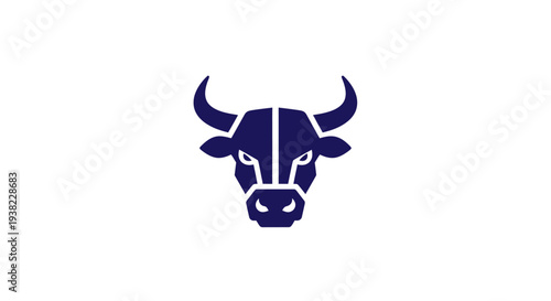 Bull Head Logo Design Illustration.