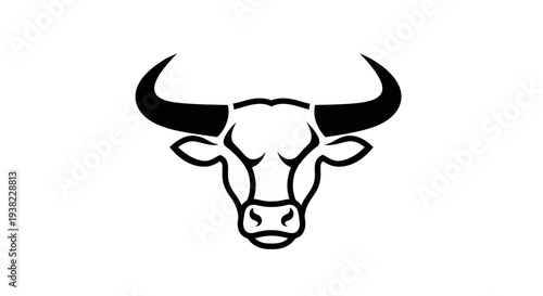 Bull head with large horns icon.