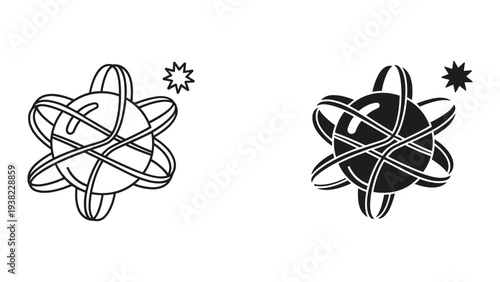 Atom Orbit Science Concept