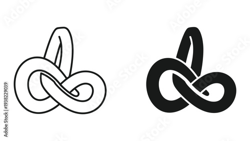infinity knot symbol design concept logo