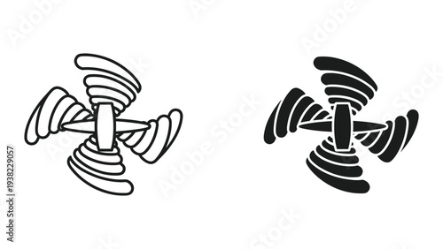 Propeller Turbine Fan Blades Motion Concept