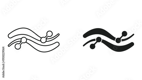 Network Molecules Flow Abstract Concept