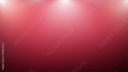 Red glossy spotlight background and smooth gradient stage lighting with Abstract red gradient background. glowing spotlights, Luxury red studio background with soft spotlight illumination