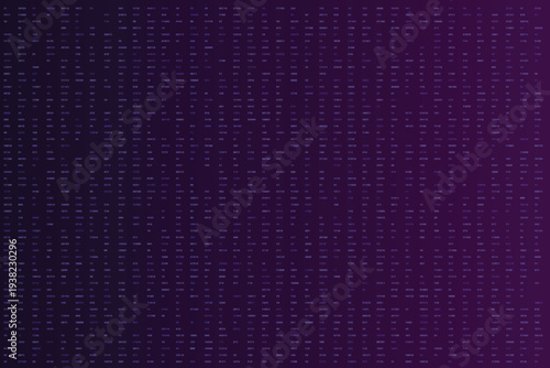 Bright purple binary code numbers covering a screen with a subtle gradient digital pattern
