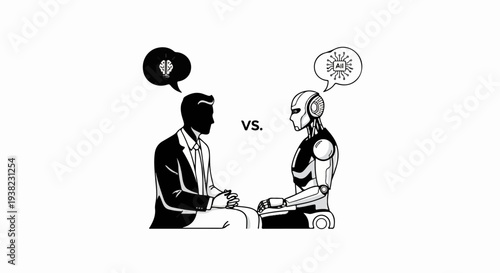 Human intelligence versus Artificial Intelligence, an illustration