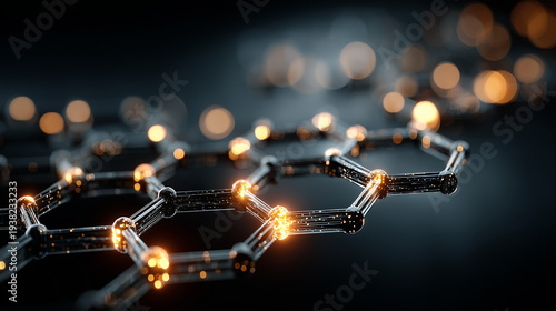 Wallpaper Mural Abstract big data network technology background with glowing connecting dots and lines Torontodigital.ca