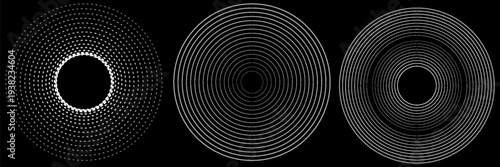 Halftone dots in circle form. round logo . vector dotted frame . design element