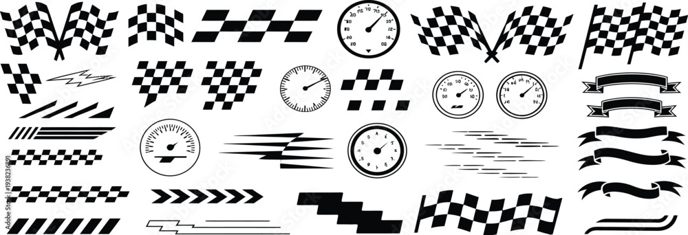 Obraz premium Black and white abstract music notes background