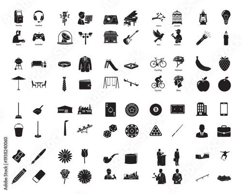 A clean, minimalist black silhouette vector icon representing a classic milk carton or a generic beverage box, perfect for dairy product illustrations or healthy drink concepts.