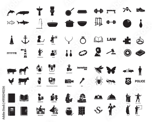 An elegant black silhouette vector icon of a classic grand piano with its lid open, symbolizing musical performance, classical compositions, artistic expression, or luxury entertainment venues.