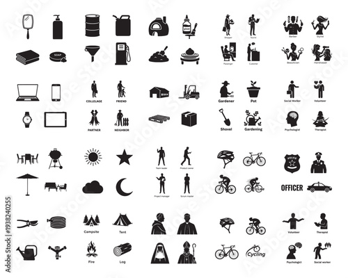 A modern black silhouette vector icon illustrating over-ear headphones, symbolizing audio entertainment, music listening, podcast consumption, or sound engineering in various digital media contexts.