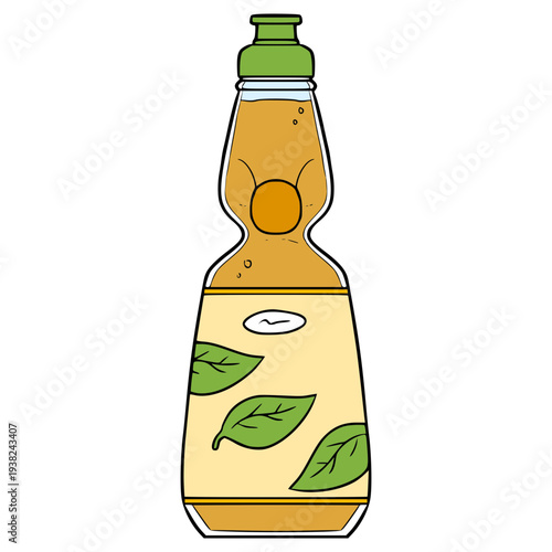 tea ramune illustration hand drawn isolated vector
